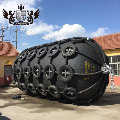 ISO 17357 Standard 50kPa/80kPa Yokohama Rubber Fender With Tyre and Chain Marine Floating Fender