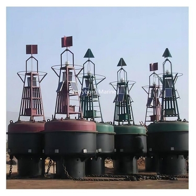 Marine Channel Marker Buoys Steel Navigation Buoy with Solar Light
