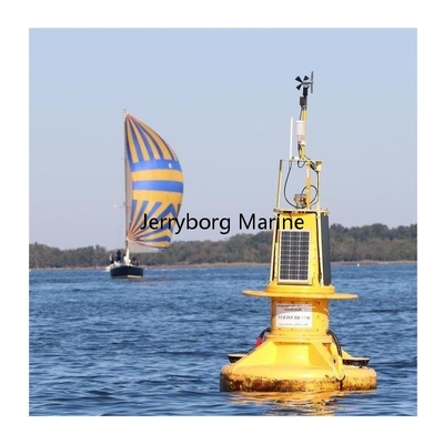 Long-Lasting LLDPE Material Floating Buoy With Top Mark with Reflective Strips For Navigation