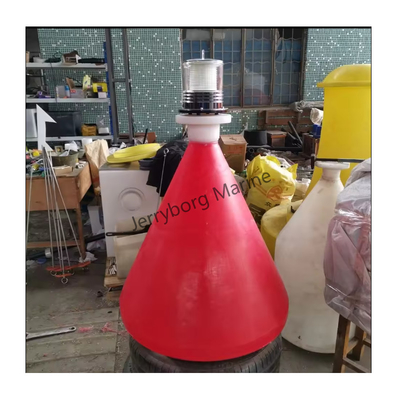 Long-Lasting LLDPE Material Floating Buoy With Top Mark with Reflective Strips For Navigation