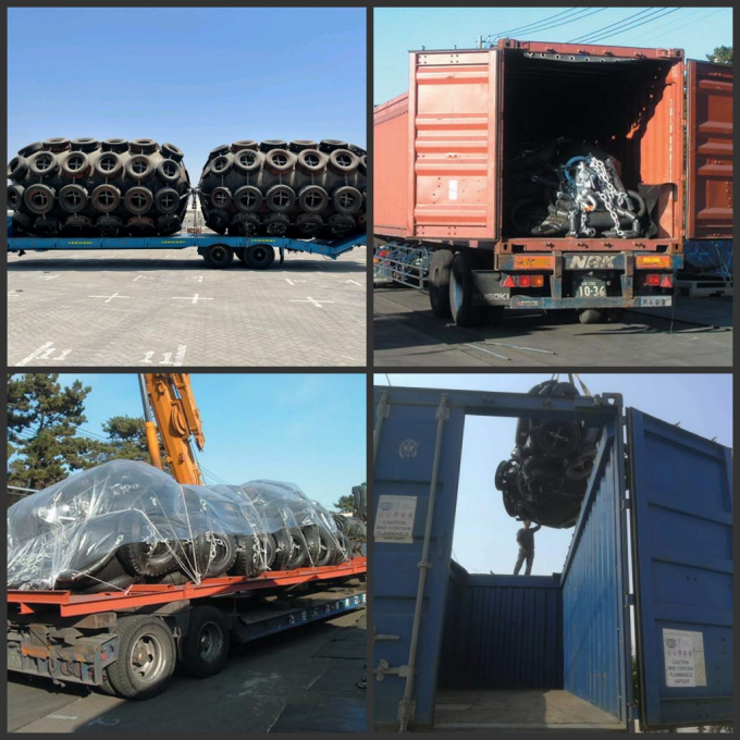 Sling Pneumatic Fender Rubber Fenders For Ship To Berthing 4